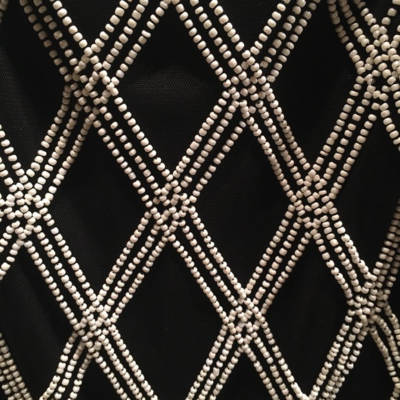 Adrianna Papell Black Spaghetti Strap Beaded Dress - Picture 7 of 8